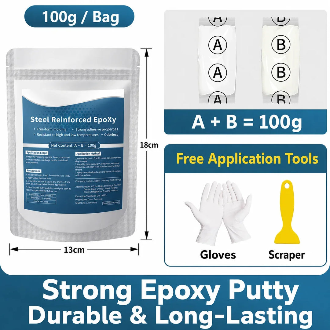 Epoxy Repair Putty – Steel-Strength Bond for Wood, Metal &amp; PVC