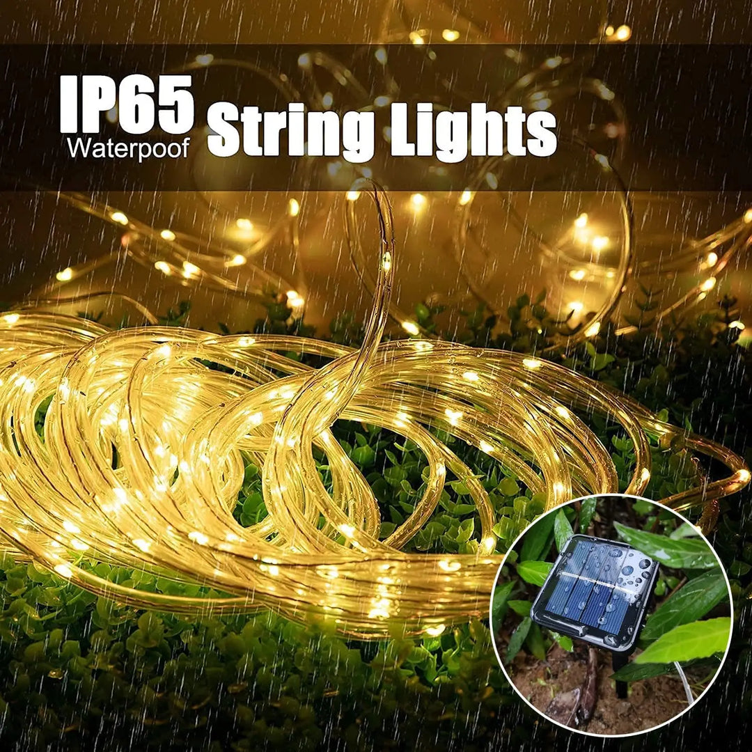 String Lights Outdoor – 7–32 m – Solar Powered &amp; Waterproof – 8 Light Modes – Christmas, Garden &amp; Party Lighting - DHACTIVE 4