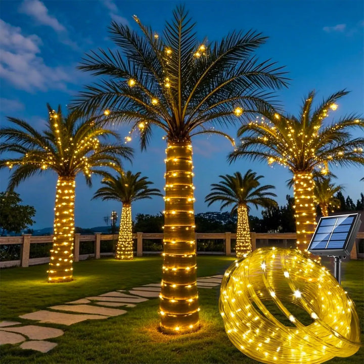 String Lights Outdoor – 7–32 m – Solar Powered &amp; Waterproof – 8 Light Modes – Christmas, Garden &amp; Party Lighting - DHACTIVE 3