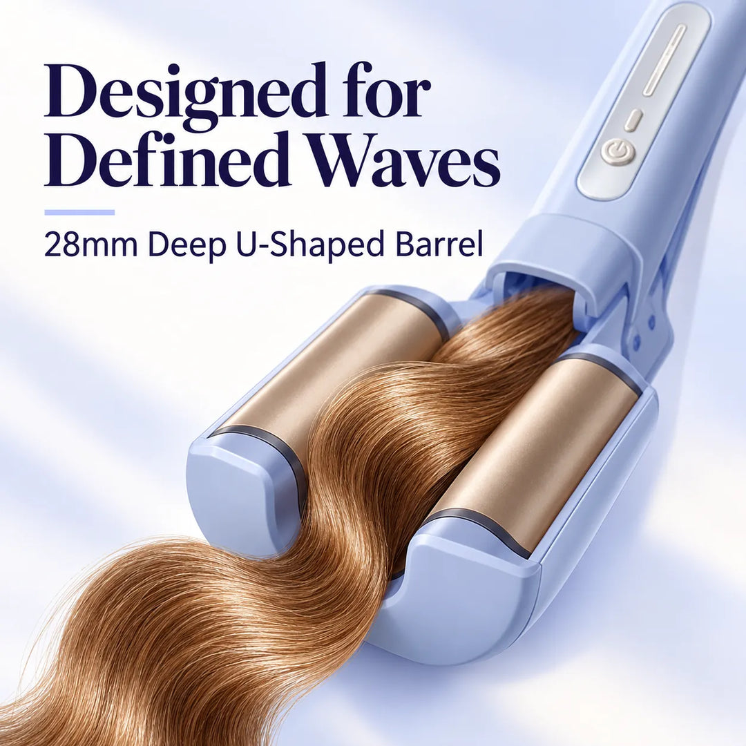 28mm Hair Crimper &amp; Curling Wand with Ionic Technology