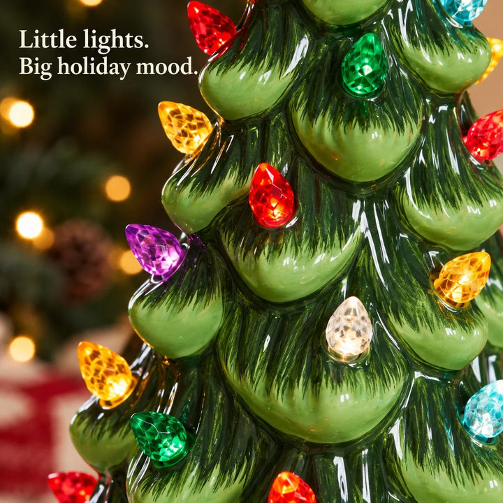 Pre-Lit Ceramic Christmas Tree - Choose 8, 10 or 12 Inches: Enjoy the little details