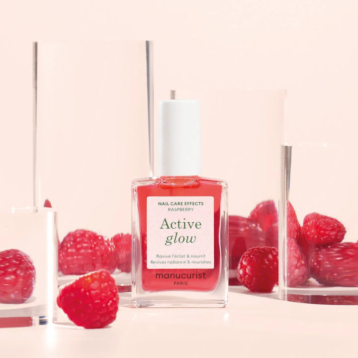 Active Nail Polish - Raspberry Glow &amp; Powder Pink Blur: A closer look at Raspberry