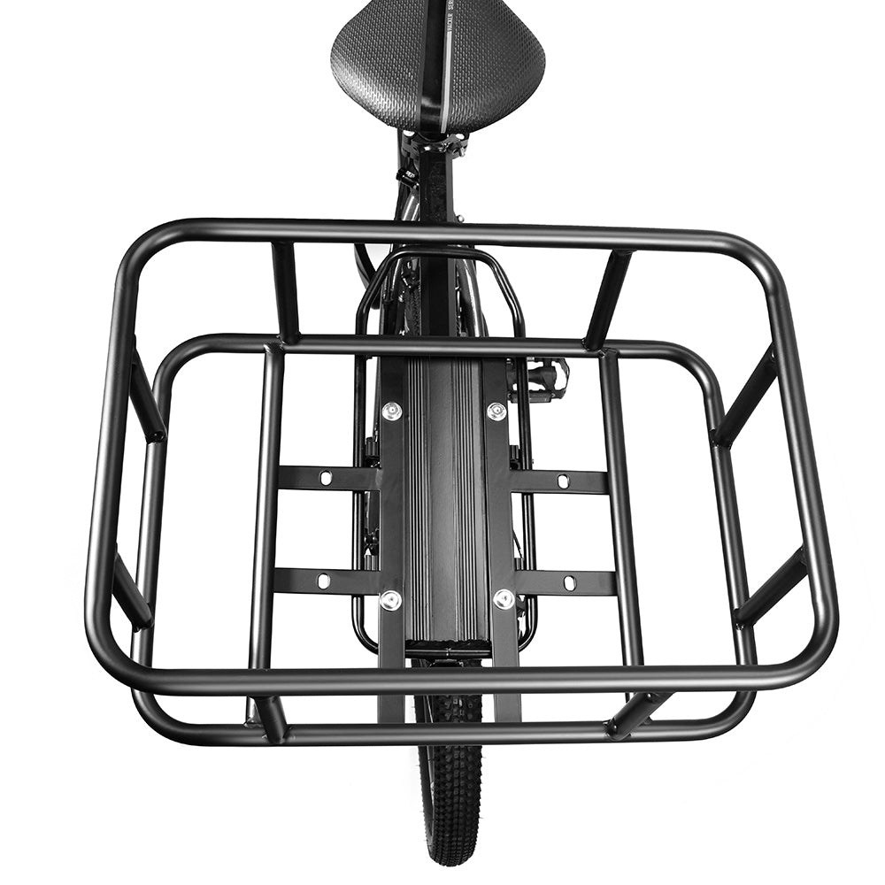 Heavy-Duty Rear Bike Basket with Rack – Large Metal Bicycle Carrier for Groceries, Commutes &amp; E-Bikes - DHACTIVE 2