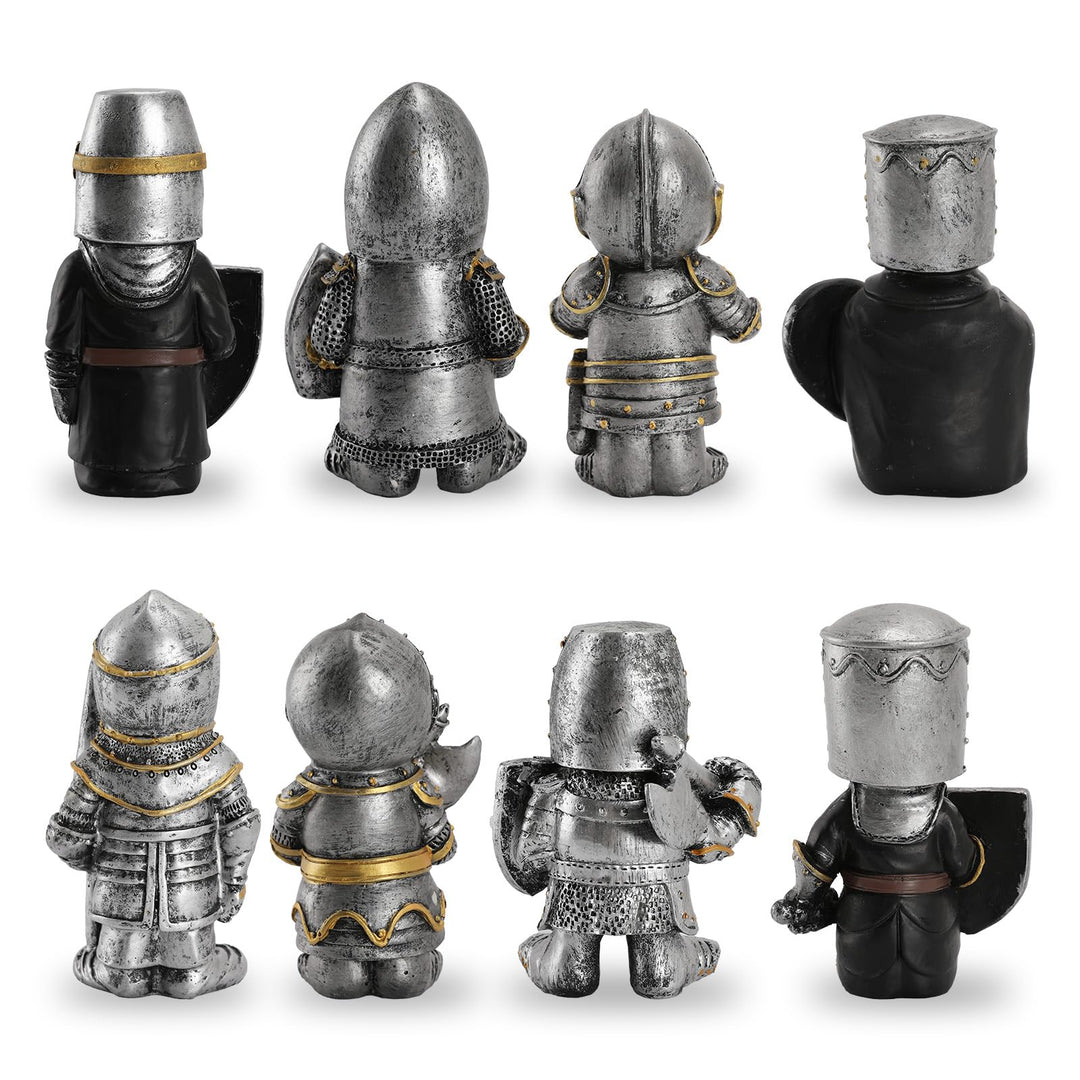 Medieval Knight Garden Gnome - Durable Crusader Statue for Yard &amp; Lawn Decor - DHACTIVE 4