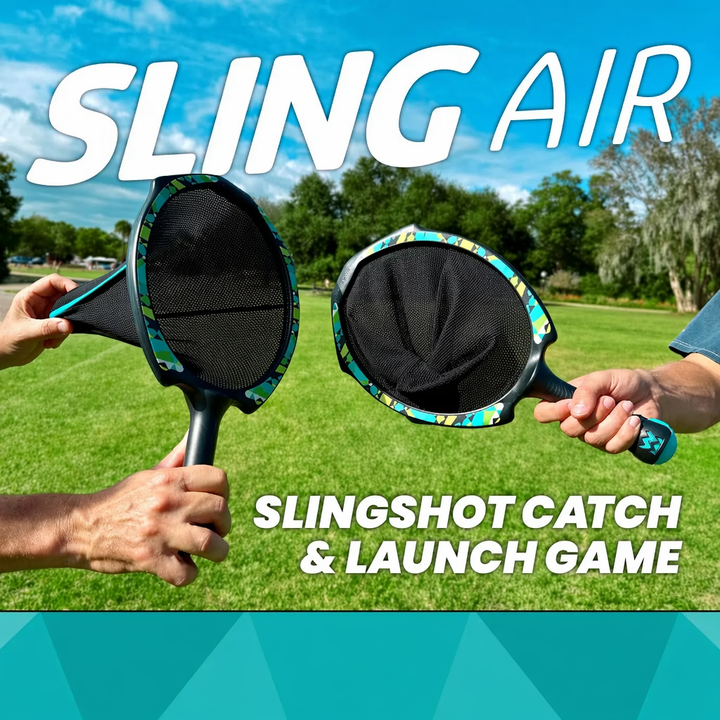 Catch &amp; Release Slingshot Game – 2 Rackets, 2 Balls, Indoor/Outdoor Fun