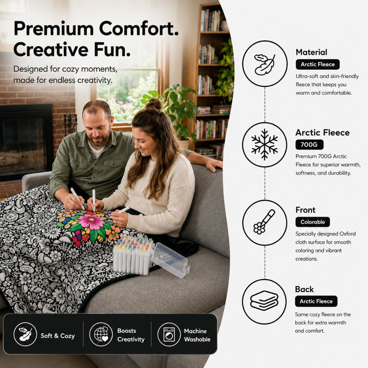 Reusable Color-In Blanket – Cozy Creative Activity for All Ages