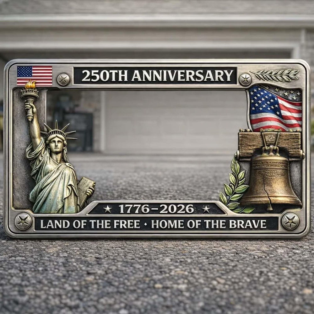 American 250th Anniversary Commemorative License Plate Frame - DHACTIVE 2