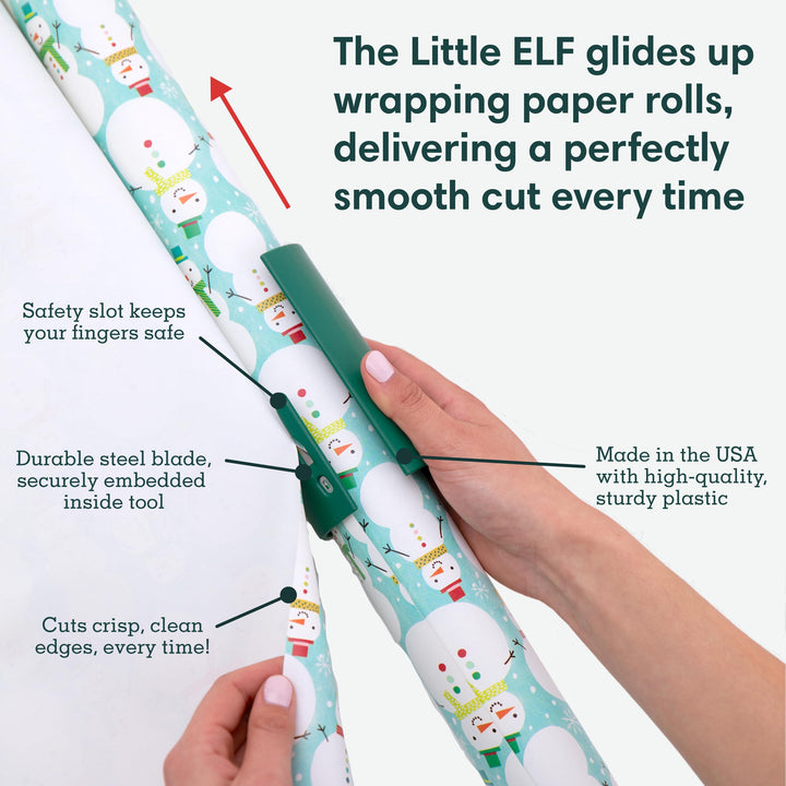 2 Pieces-Slide-On Wrapping Paper Cutter – No Scissors, Straight Cuts