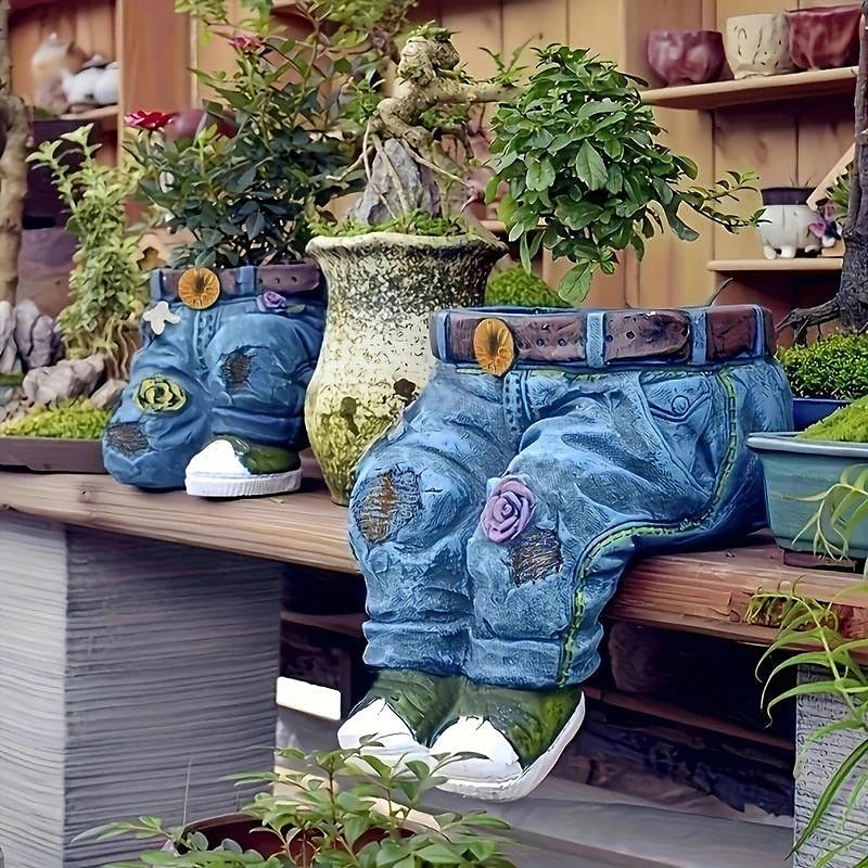 Creative 3D Jeans Shaped Flower Pot - DHACTIVE
