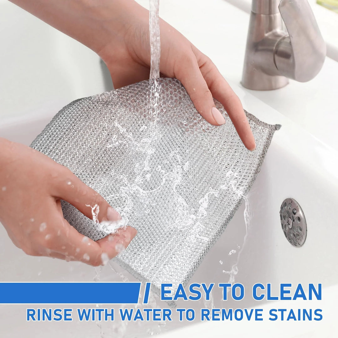 Diamond-Weave Scrub Cloths for Kitchen – Non-Scratch, Odor-Free, 10/30 Packs