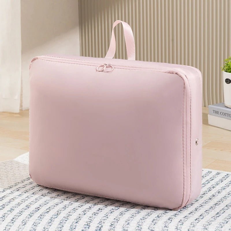 Compression Max Storage Bags – Space Saving for Home and Travel – Vacuum-Free Compression – Waterproof Nylon – Durable and Lightweight - Pink