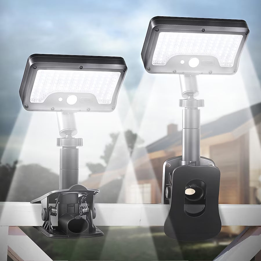 Solar Motion Sensor Lights - Easy Clip-On Outdoor Security Lighting - DHACTIVE