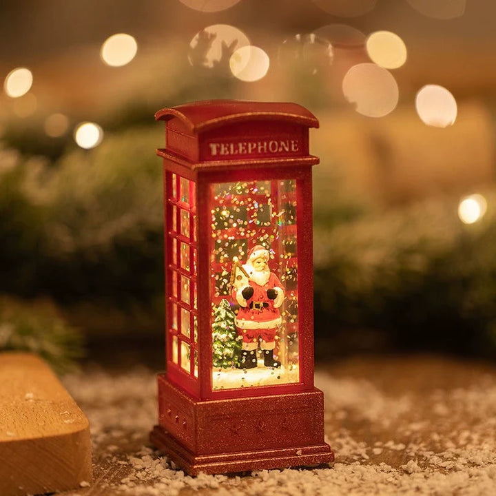 Christmas Light-Up Musical Lantern with Swirling Glitter