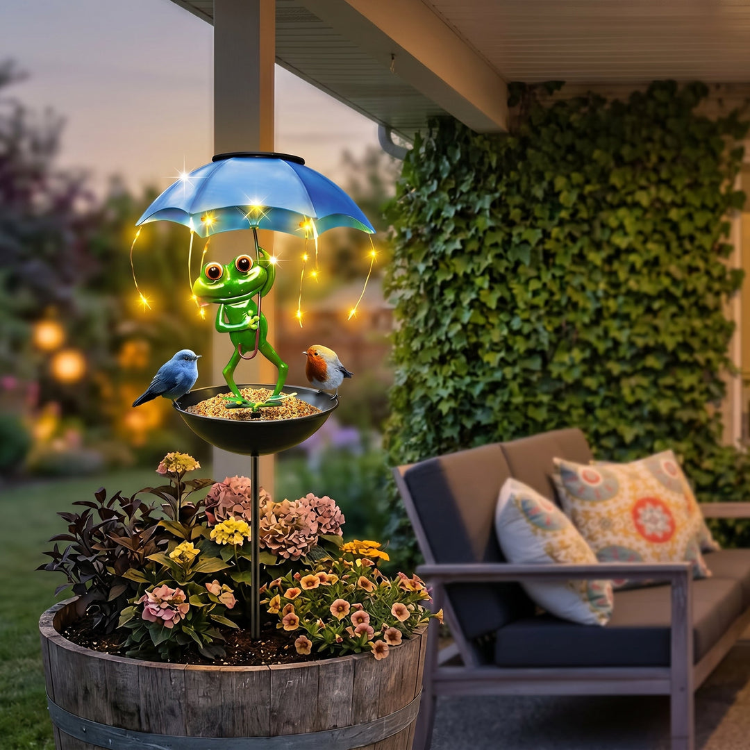 Magic Frog – Adorable Solar Bird Feeder for Backyard Birds - DHACTIVE 2