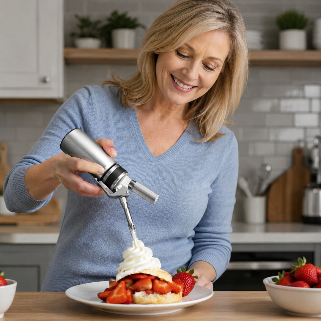 Professional Whipped Cream Maker – Fresh & Additive-Free Desserts Instantly - DHACTIVE