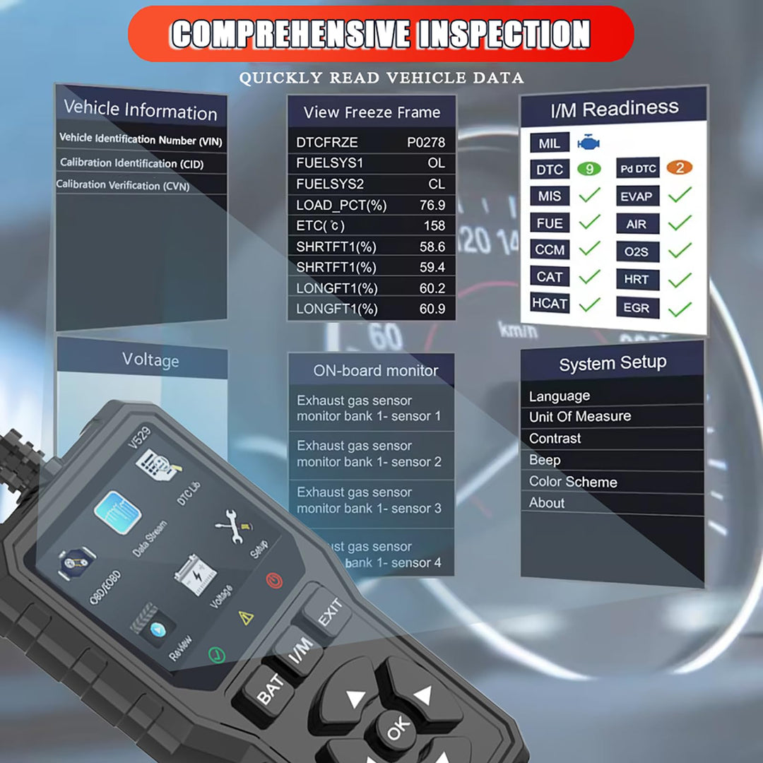 Professional Plug-and-Play Engine Fault Code Scanner - DHACTIVE 6