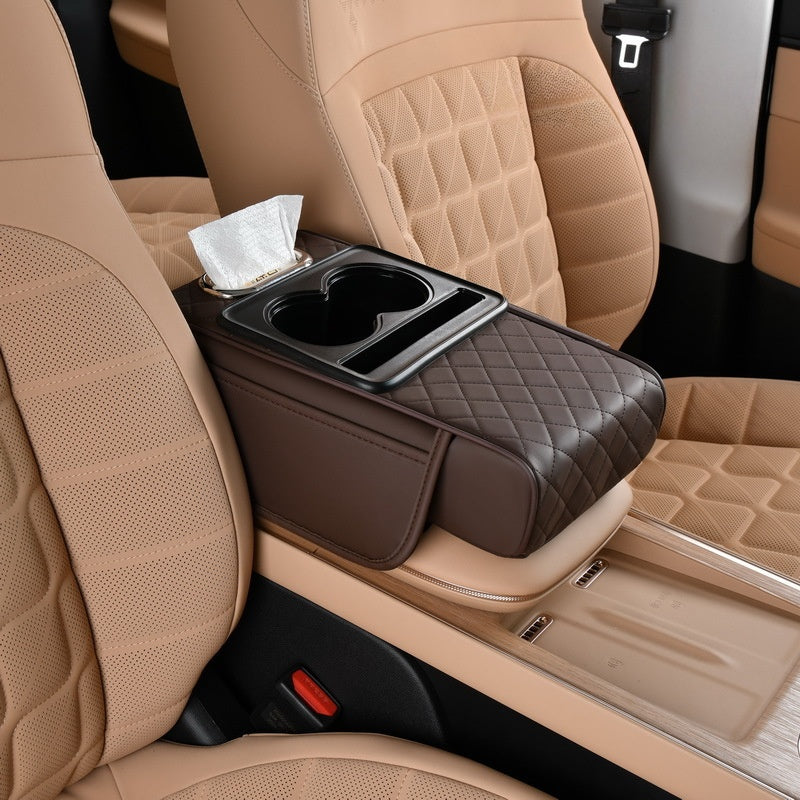 5-in-1 Car Console Organizer &amp; Armrest Pad – Anti-Fatigue Storage for Essentials - DHACTIVE 5