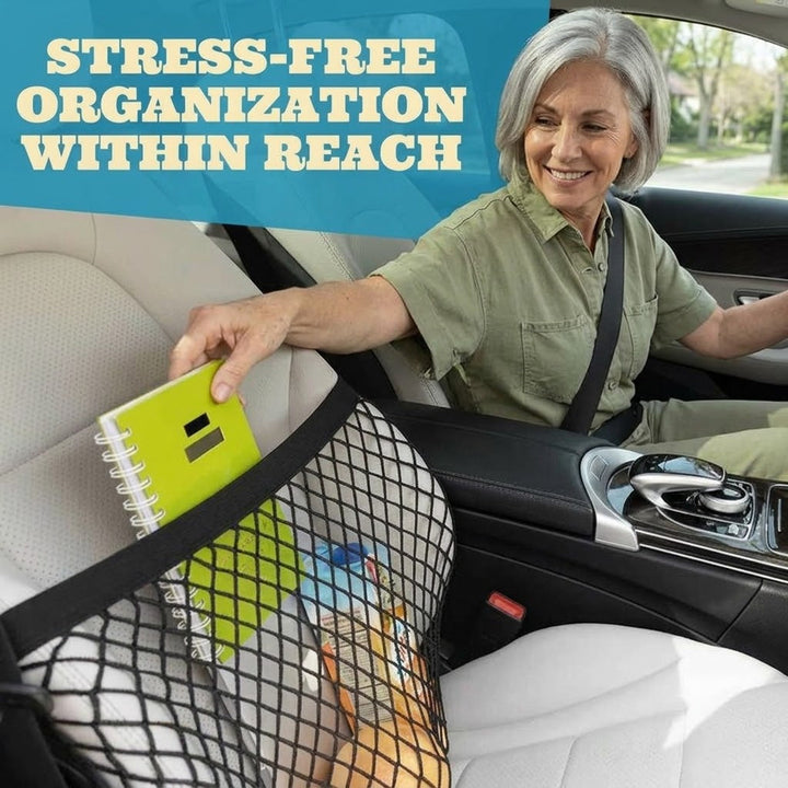 Car Seat Net Organizer – Keep Purses Secure &amp; Accessible While Driving