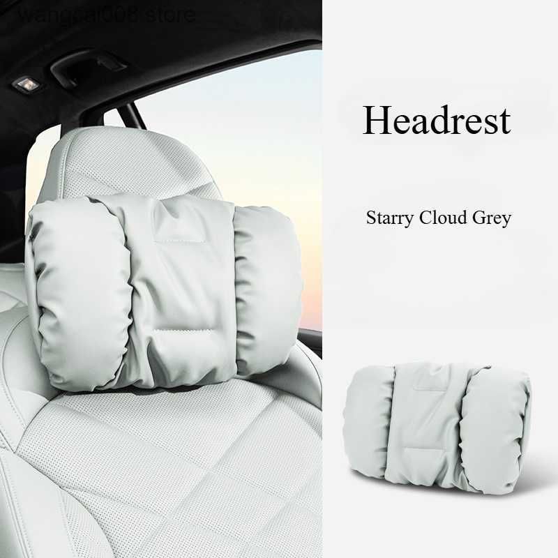 Suede-Touch Car Headrest &amp; Lumbar Support Set - DHACTIVE 6