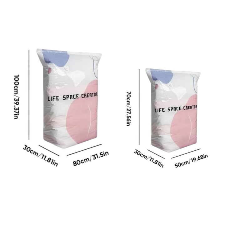 Thickened 3D Vacuum Storage Bags – No Pump, Stands Upright