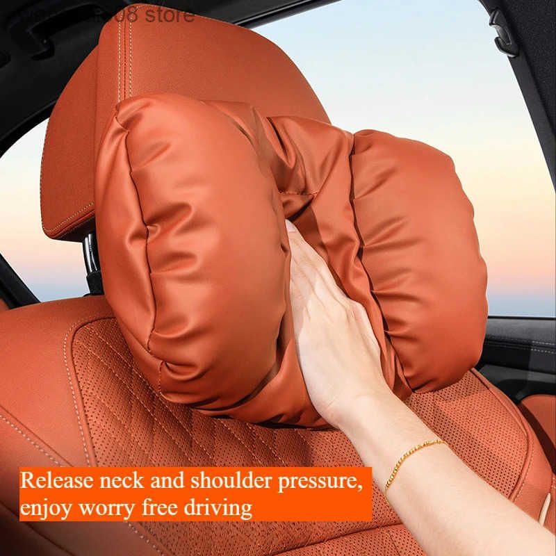 Suede-Touch Car Headrest &amp; Lumbar Support Set - DHACTIVE 2