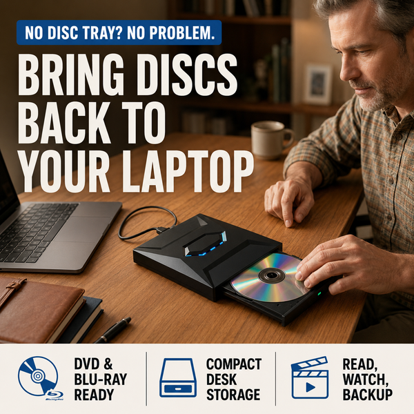 Portable DVD/Blu-ray Drive for Laptops | Read & Burn