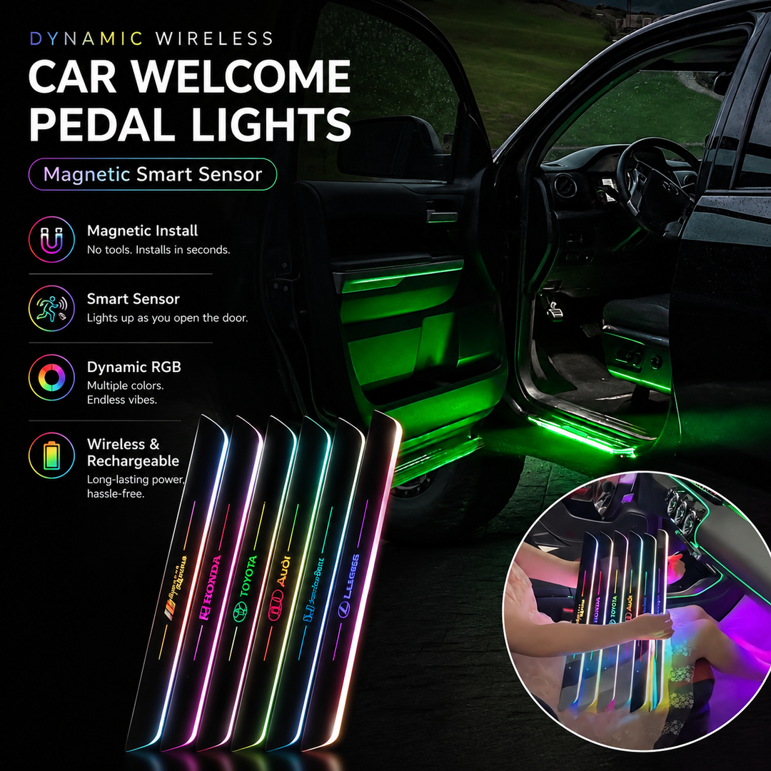 Dynamic Wireless Car Welcome Pedal Lights (Magnetic Smart Sensor) - DHACTIVE