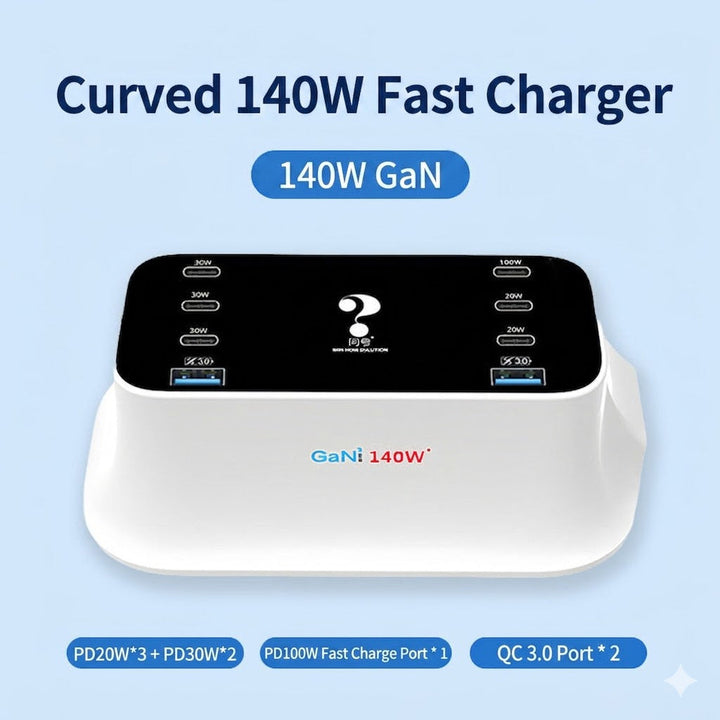 8-Port USB Charging Station – 55W-140W Fast Charger Hub - DHACTIVE 4