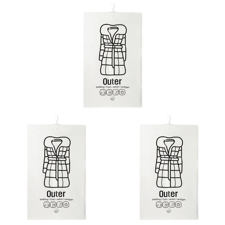 Hanging Vacuum Storage Bags: Heavy-Duty Space-Saver System for Coats &amp; Jackets - DHACTIVE 10