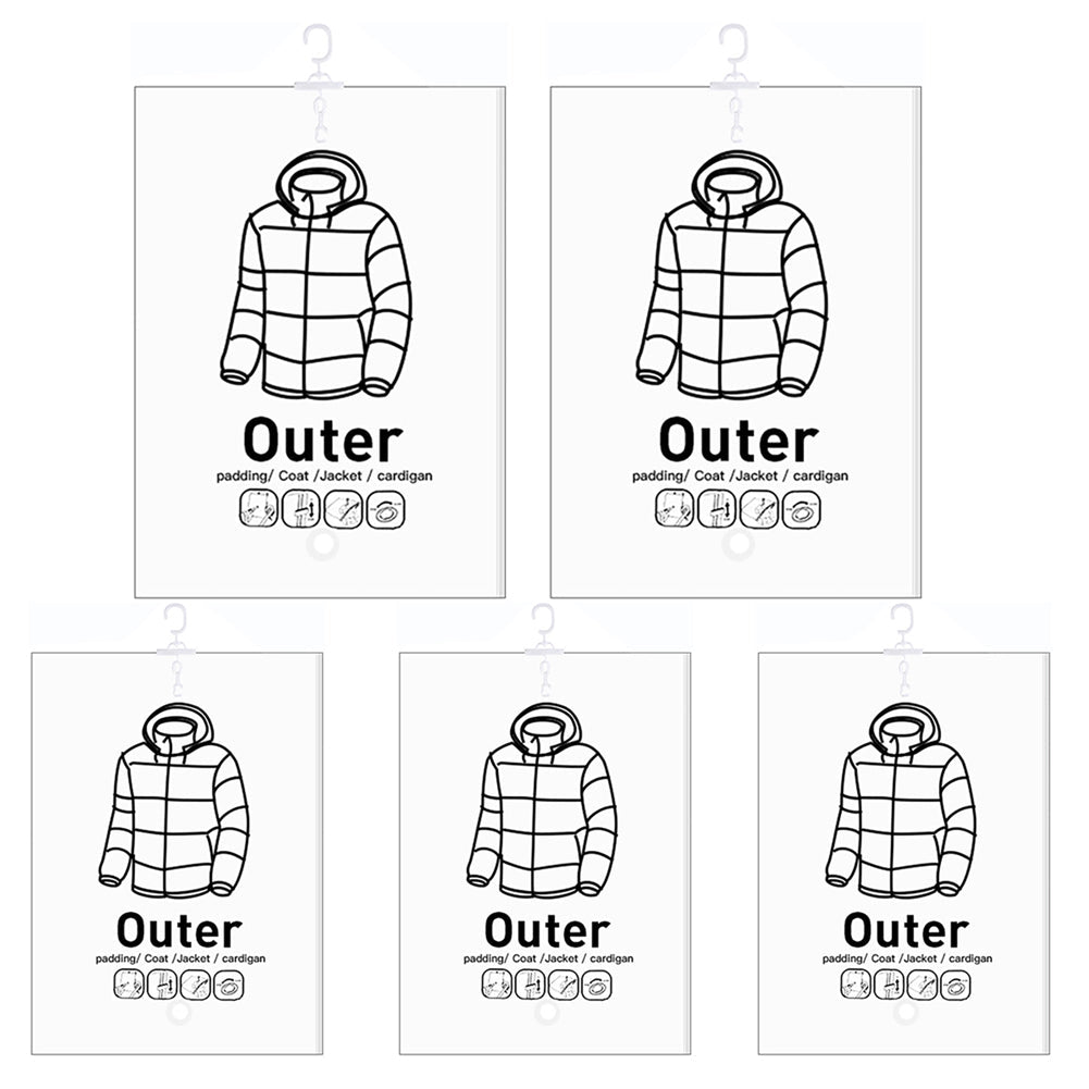Hanging Vacuum Storage Bags: Heavy - Duty Space - Saver System for Coats &amp; Jackets - Velloraco