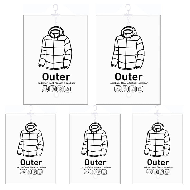 Hanging Vacuum Storage Bags: Heavy - Duty Space - Saver System for Coats &amp; Jackets - Velloraco