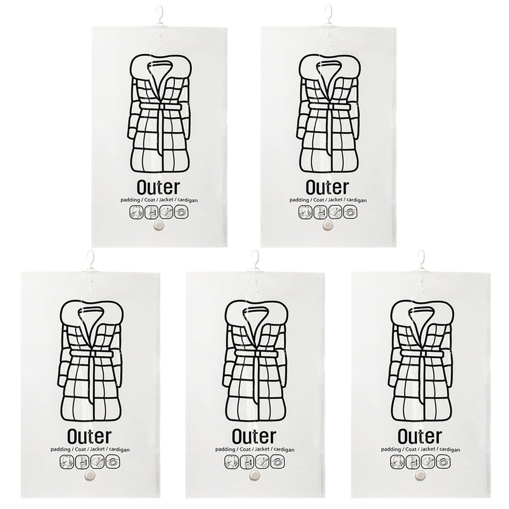 Hanging Vacuum Storage Bags: Heavy - Duty Space - Saver System for Coats &amp; Jackets - Velloraco