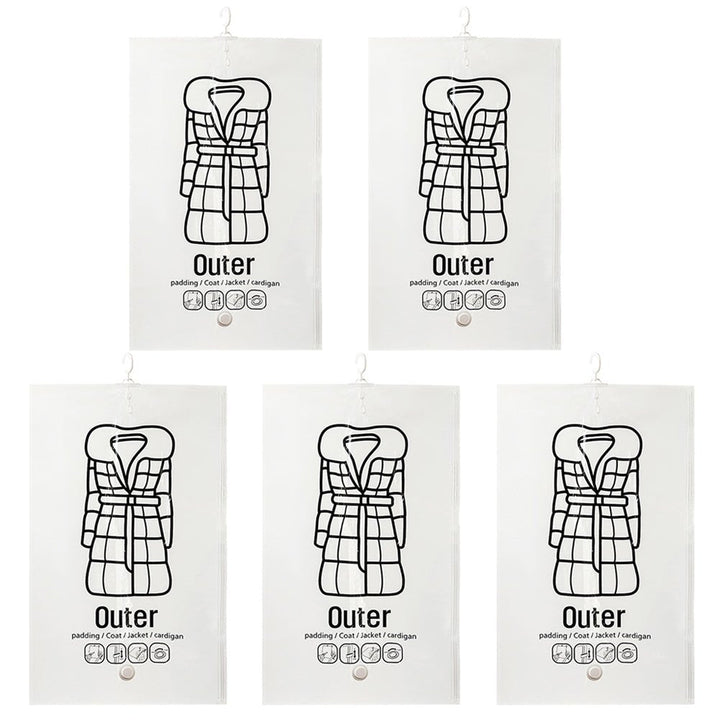 Hanging Vacuum Storage Bags: Heavy - Duty Space - Saver System for Coats &amp; Jackets - Velloraco