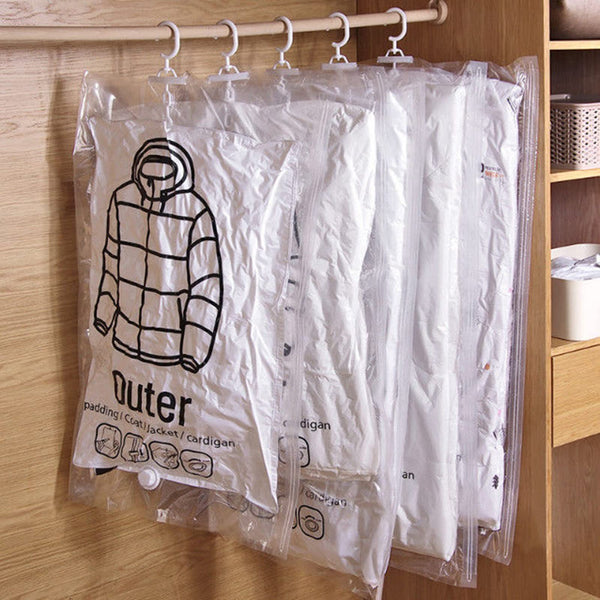 Hanging Vacuum Storage Bags: Heavy-Duty Space-Saver System for Coats & Jackets