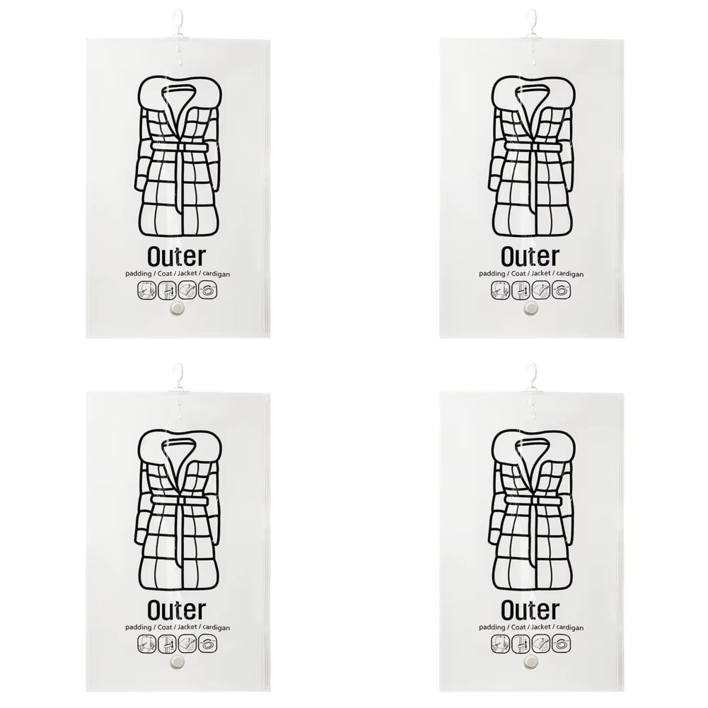 Hanging Vacuum Storage Bags: Heavy-Duty Space-Saver System for Coats &amp; Jackets - DHACTIVE 13