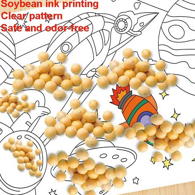 3-Metre Kids Coloring Paper Roll with 12-Color Oil Pastels