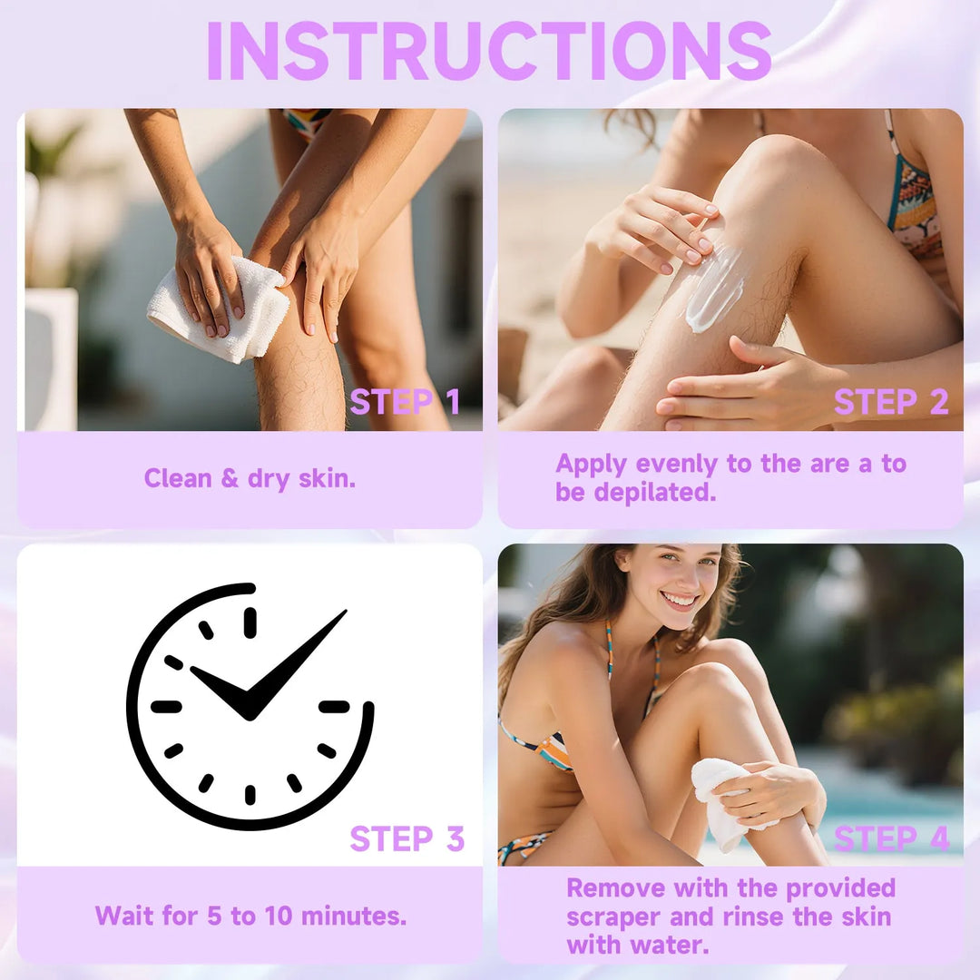 Gentle Pain-Free Hair Removal Mousse &amp; Cream for Smooth Body Skin