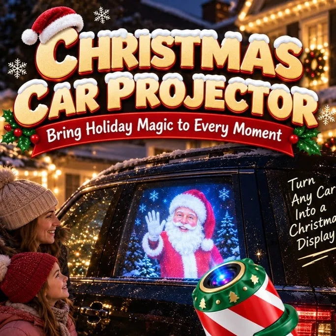 Christmas Car Window Projector Light – Festive Scenes on Glass