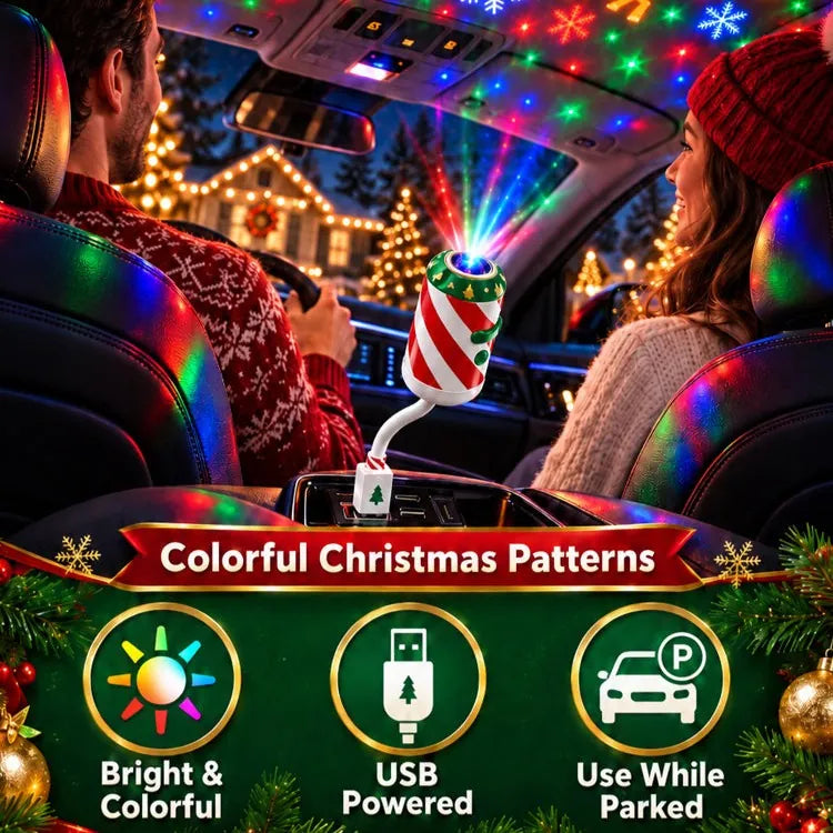 Christmas Car Window Projector Light – Festive Scenes on Glass