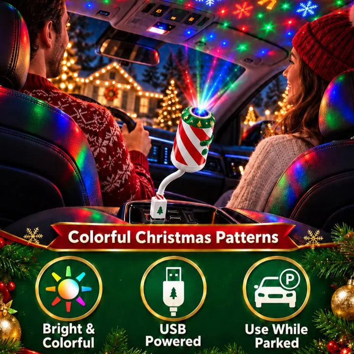 Christmas Car Window Projector Light – Festive Scenes on Glass