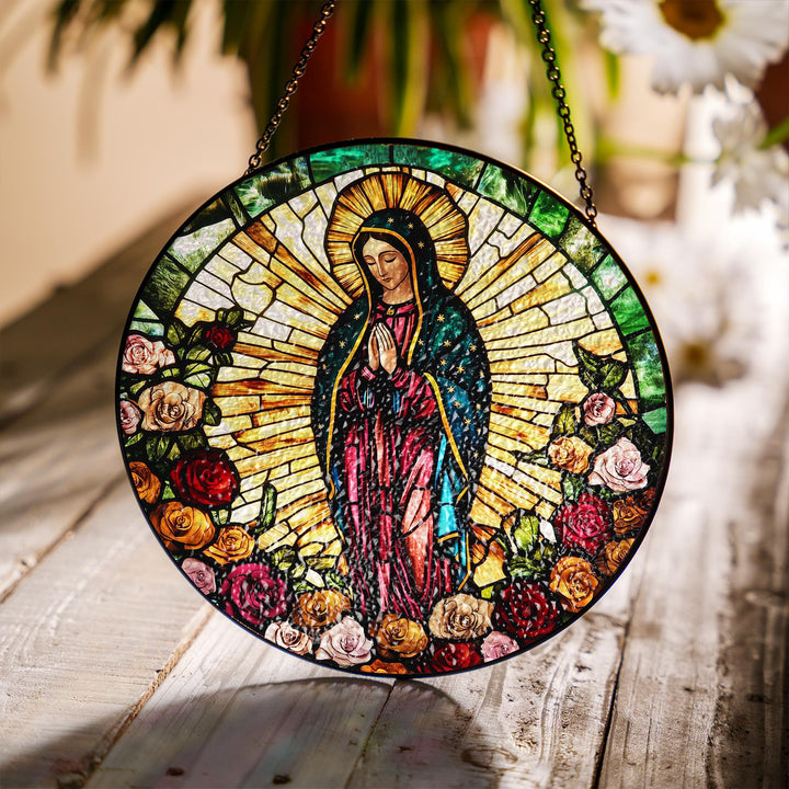 Lady of Guadalupe Stained Glass Suncatcher - DHACTIVE 4