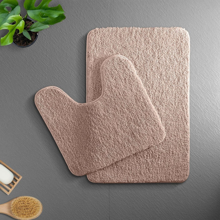 VeluSoft Plush Microfiber Bath Mat | Quick-Absorbing, Non-Slip Bathroom Rug for Comfort and Safety - Mouse