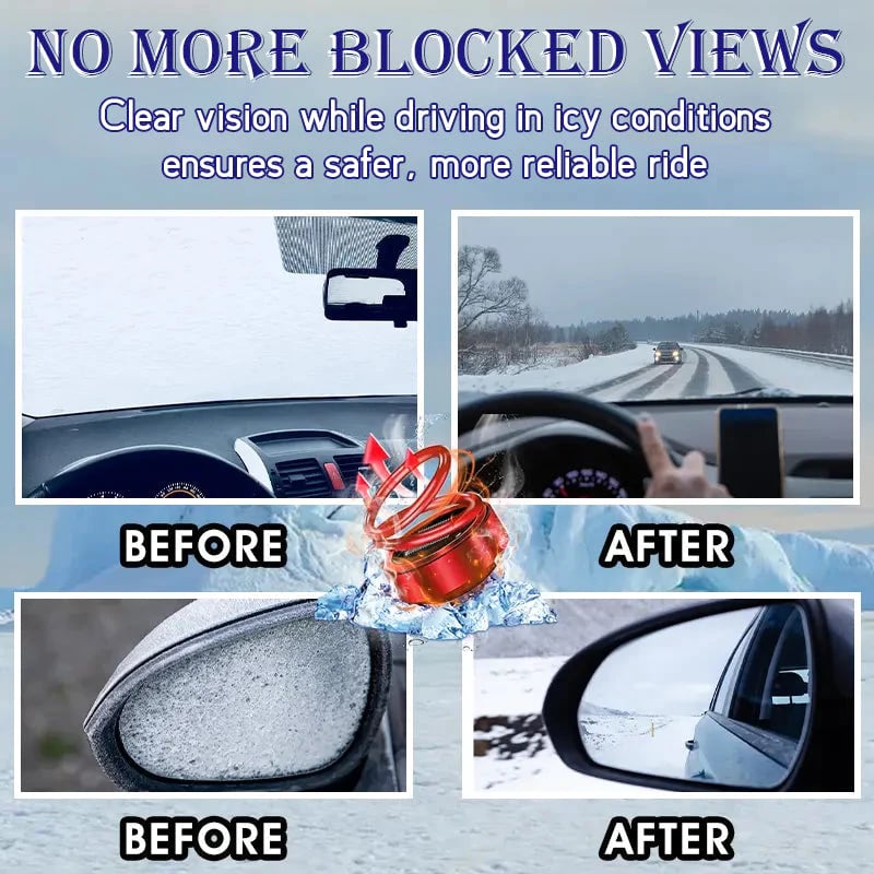 Portable Car Heater – Solar Rechargeable De-Icer – Fast Defrost Device for Cars &amp; Homes - DHACTIVE 12