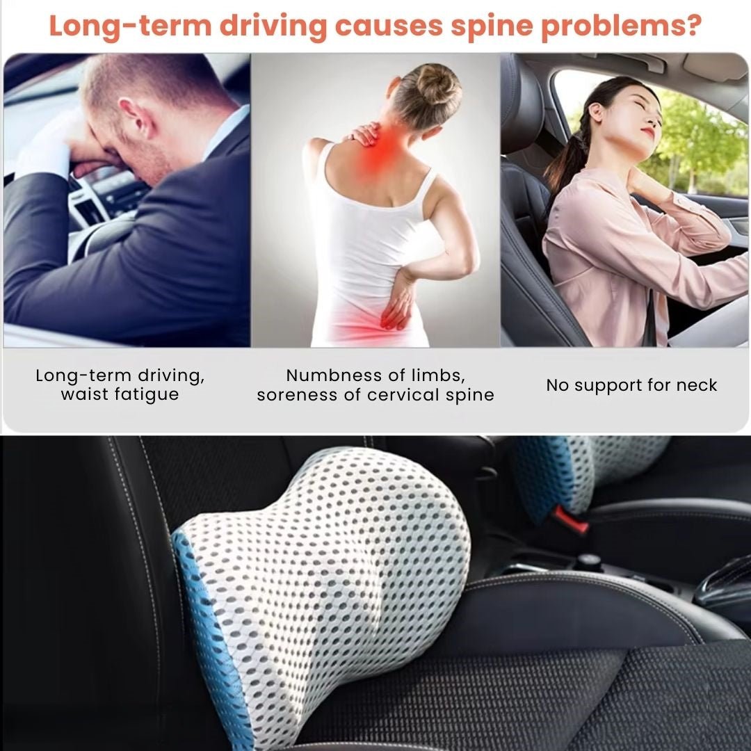 Premium Lumbar Support Cushion – Ergonomic Memory Foam Back Support for Office, Car &amp; Home - Velloraco