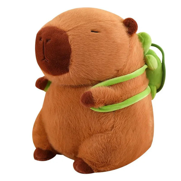 Soft Capybara with practical turtle backpack