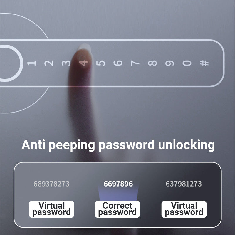 Fingerprint Smart door lock handle with Bluetooth APP control - DHACTIVE 9
