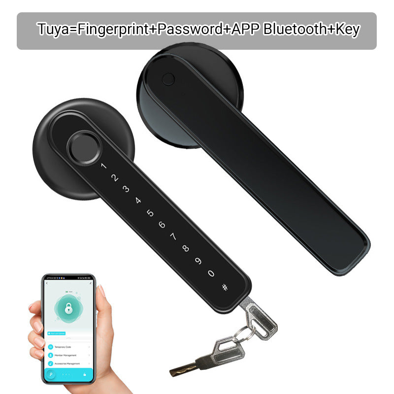 Fingerprint Smart door lock handle with Bluetooth APP control - DHACTIVE 11