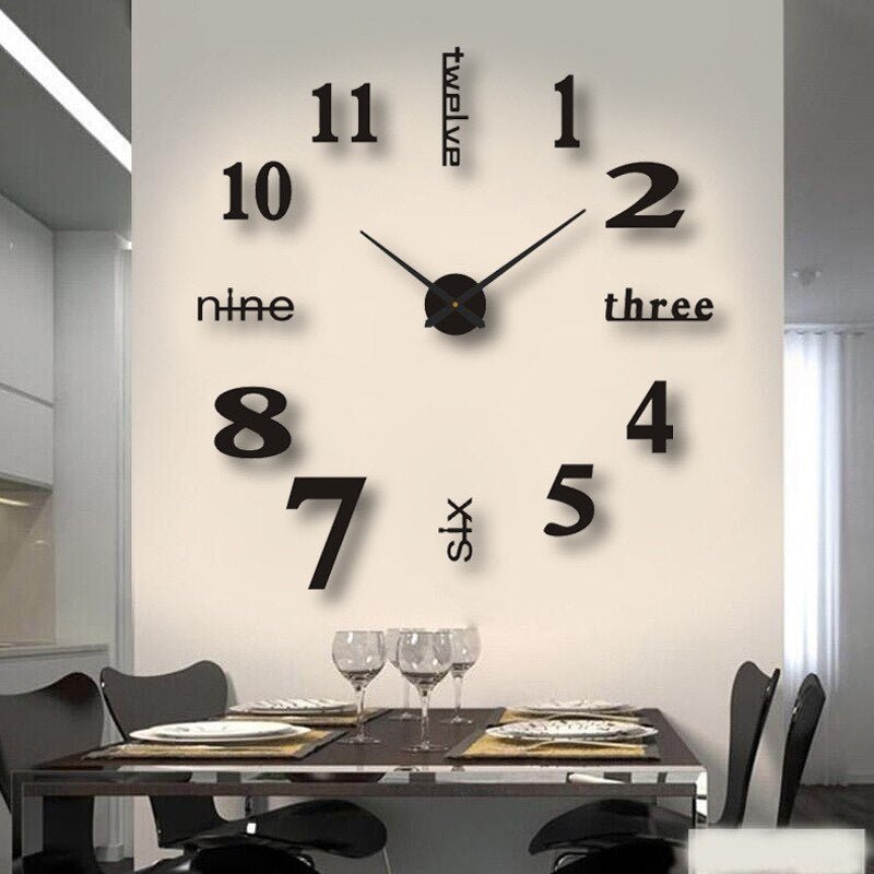 Unique Black Wall Clock – Innovative Design, Quartz Movement &amp; Ideal for Home Decor - DHACTIVE 10