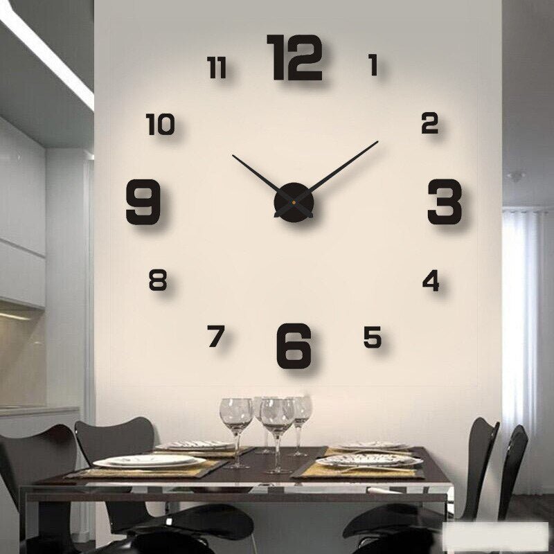 Unique Black Wall Clock – Innovative Design, Quartz Movement & Ideal for Home Decor - DHACTIVE