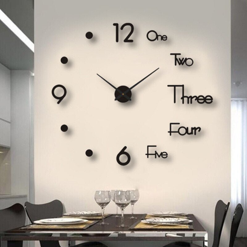 Unique Black Wall Clock | Innovative Design, Quartz Movement &amp; Ideal for Home Decor - Velloraco